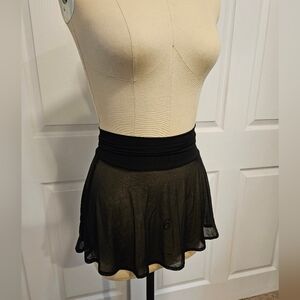 iHeartRaves Black Mesh Skater Skirt Size S